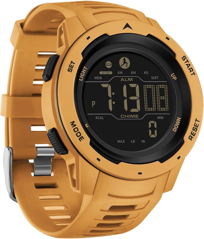 findtime Men's Digital Watch Waterproof Pedometer Watches Sport Watch Step Counter Calorie Military Watch with Stopwatch Alarm LED Backlight Countdown - Image 1